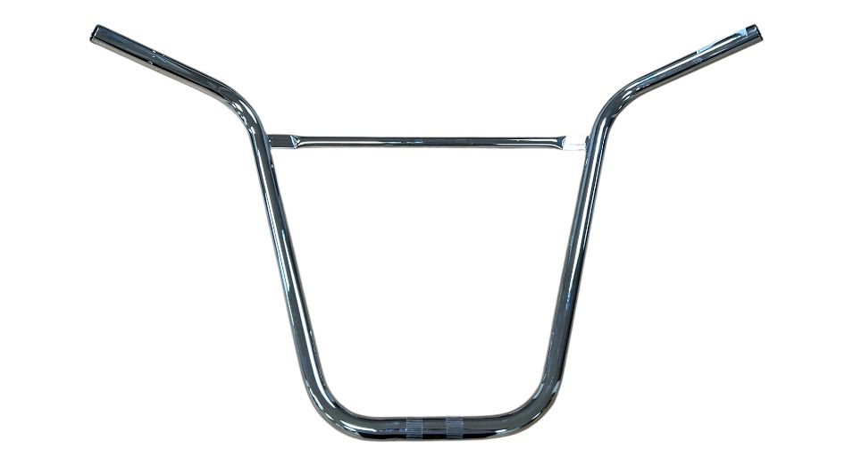 Lenker Gabelplatte 40 cm geschwungen mit Strebe Chrom