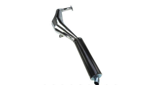Auspuff Puch Maxi / E50 28mm Simonini Chrom Carbon Dämpfer - Mofaparts