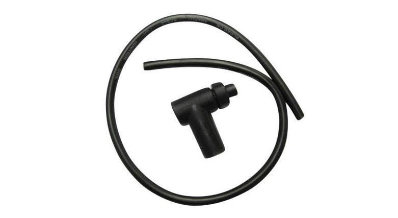 Zündkerzenkabel Schwarz mit Zündkerzenstecker - Mofaparts