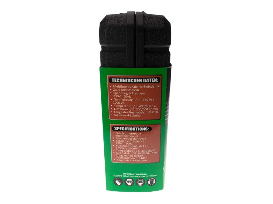 Heißluftpistole 1350 / 2000 Watt mit Zubehör