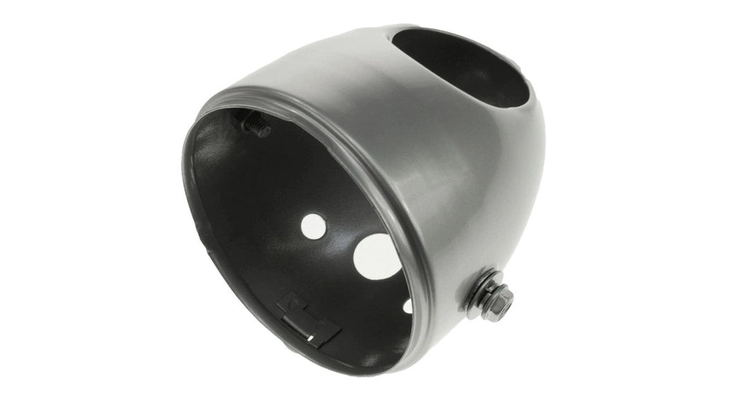 Scheinwerfer Eierlampe 102mm Puch Maxi S / N seitliche Befestigung wie Original Gehause Silber