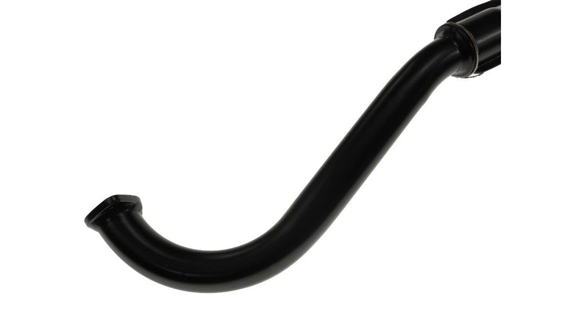 28mm Auspuff mit Nummer & Logo Schwarz 2-Teiler | Puch
