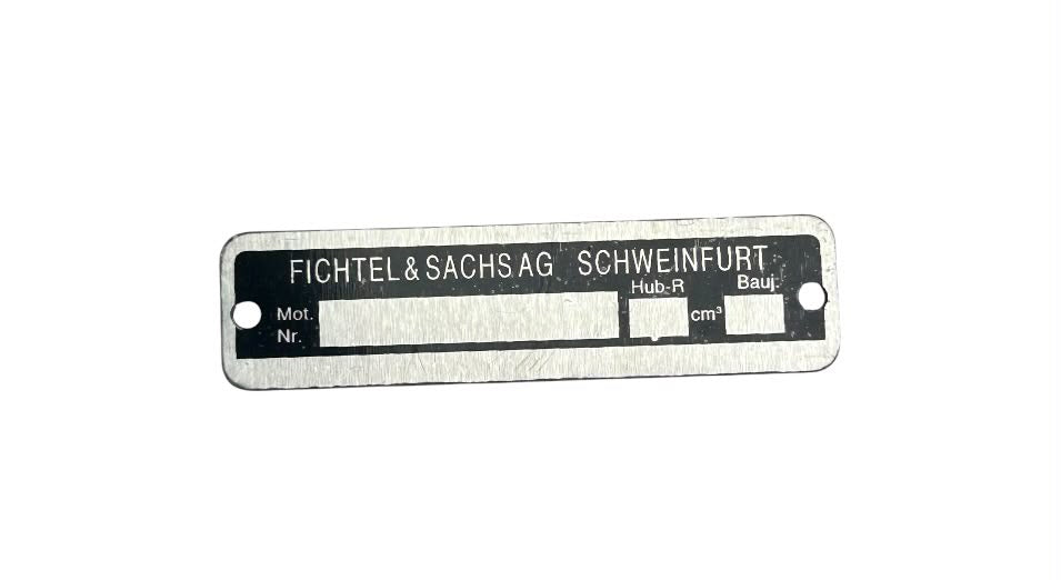 Typenschild "Sachs"