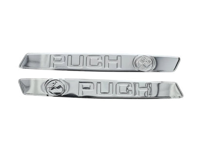 Puch Maxi Metall Tank Aufkleber Chrom | RealMetal®