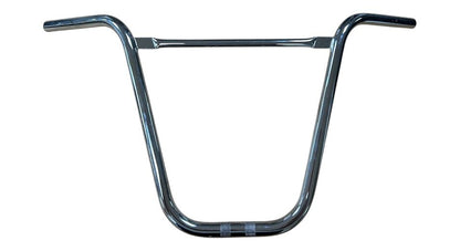 Lenker Gabelplatte 35 cm geschwungen mit Strebe Chrom