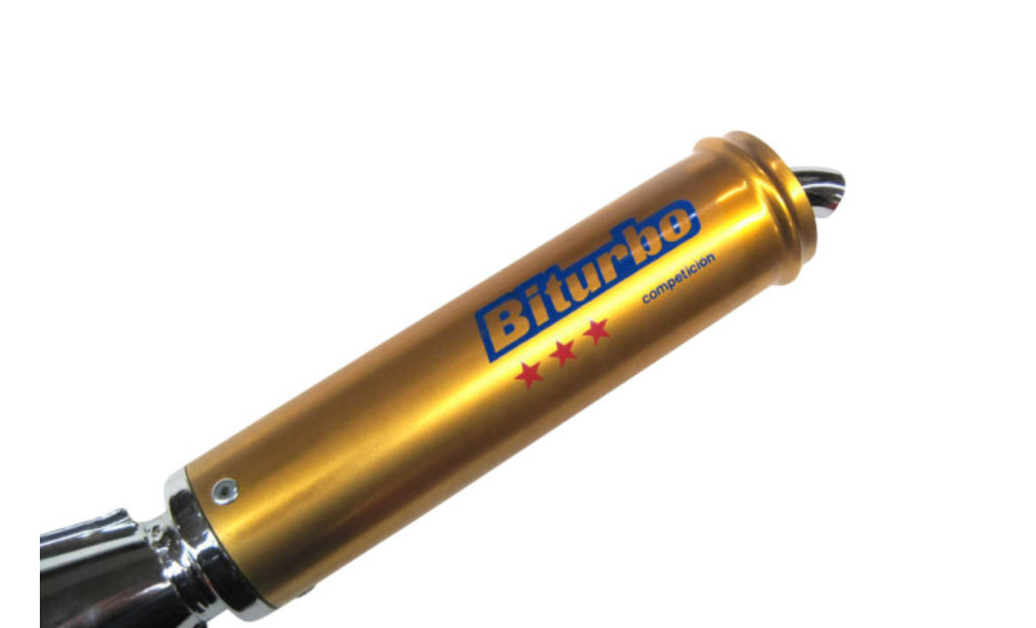 Biturbo Auspuff Gold/Chrom 25mm - Mofaparts
