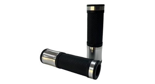 Lenkergriffe «CNC» chrom/schwarz - universal
