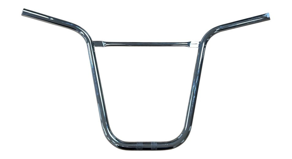 Lenker Gabelplatte 35 cm geschwungen mit Strebe Chrom