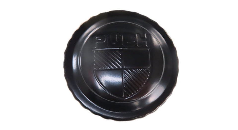 Tankdeckel 30mm mit Puch Logo Puch Maxi Schwarz - Mofaparts