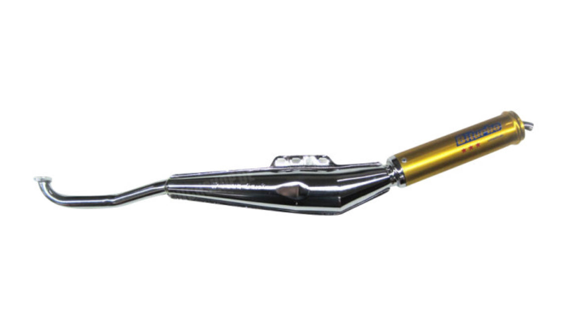 Biturbo Auspuff Gold/Chrom 25mm - Mofaparts