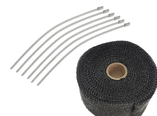 Auspuff Hitzeschutzband Schwarz (5cm x 5 meter)