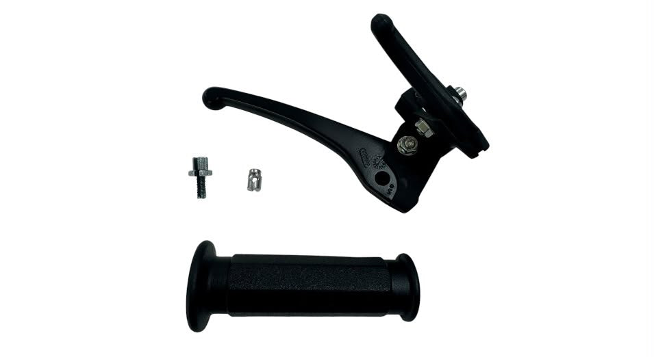 Bremsarmatur links mit Dekompressionshebel und Griffgummi für Piaggio Boxer, Bravo, Ciao, SI -1988