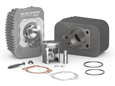 Zylinderkit Malossi 65cc, Ø 43mm Guss, inkl. Zylinderkopf, Piaggio Ciao, SI Kolbenbolzen 10mm