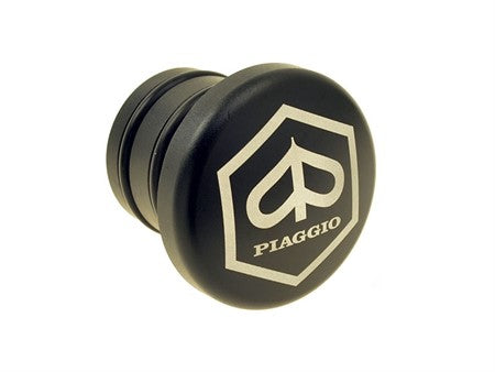 Tankdeckel "schwarz" alu Piaggio Ciao rund (Piaggio Logo)