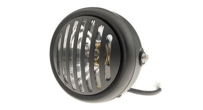 Scheinwerfer rund 165mm Halogen 12V 35W Matt Schwarz mit Raster