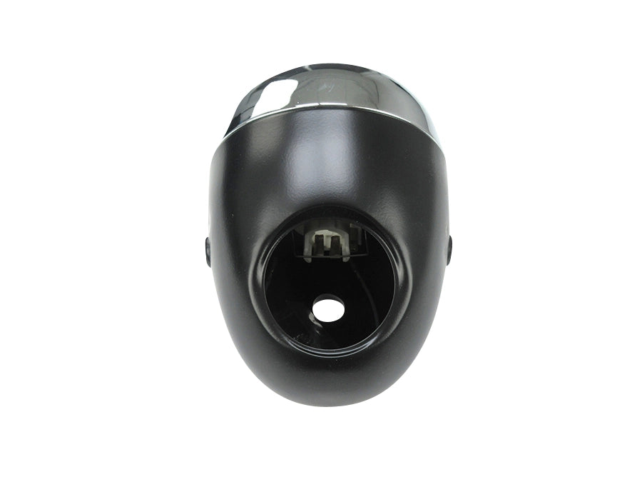 Scheinwerfer Eierlampe 130mm GUIA Gross Modell Schwarz mit Chrom