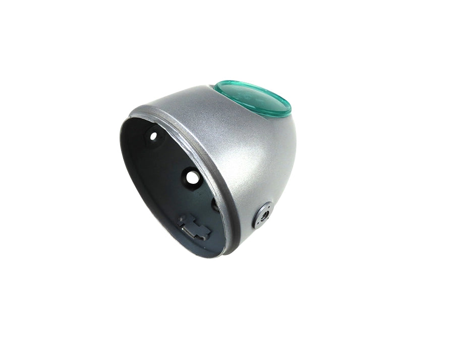 Scheinwerfer Eierlampe 102mm Gehäuse Silbergrau Nachbau