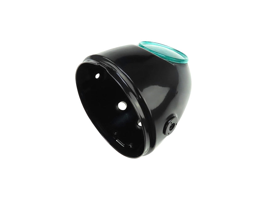 Scheinwerfer Eierlampe 102mm Gehause Schwarz Nachbau