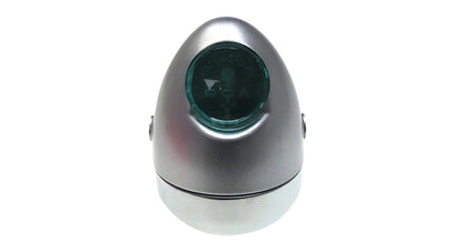 Scheinwerfer Eierlampe 102mm Komplett Silbergrau Nachbau