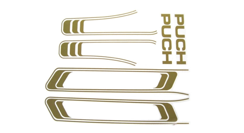 Aufklebersatz Puch Maxi Gold gedruckt