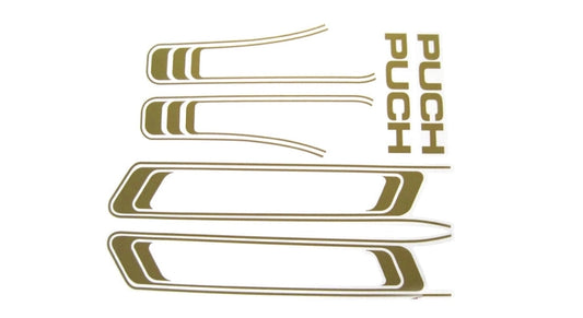 Aufklebersatz Puch Maxi Gold gedruckt