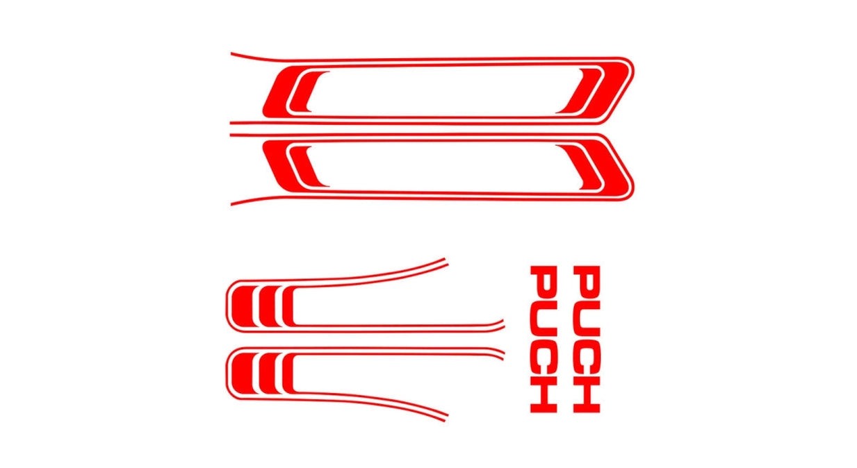 Aufklebersatz Rot | Puch Maxi S