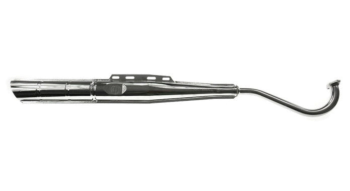 22mm Auspuff Chrom mit Nummer & Logo 2-Teiler | Puch
