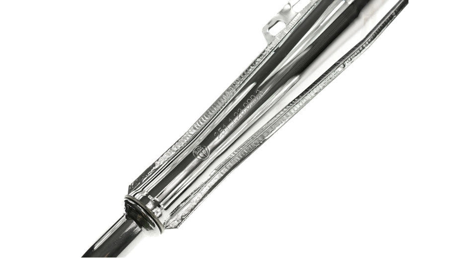 22mm Auspuff Chrom mit Nummer & Logo 2-Teiler | Puch