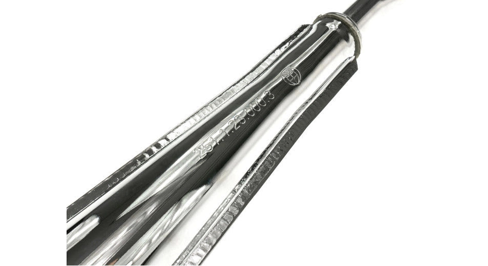 22mm Auspuff Chrom mit Nummer & Logo 2-Teiler | Puch