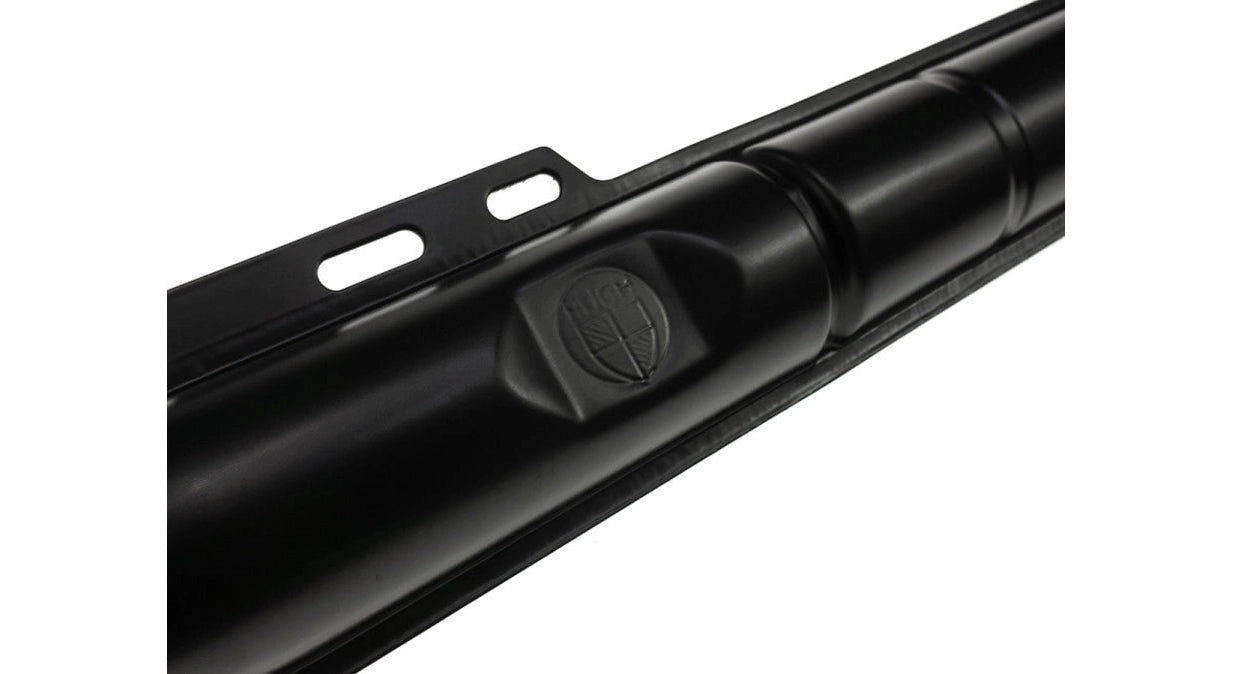 28mm Auspuff mit Nummer & Logo Schwarz 2-Teiler | Puch