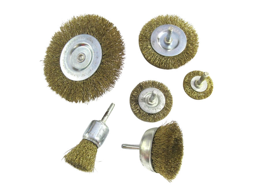 Bürsten-Set Bohrmaschine Messing 6-tlg.